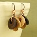 Natural Latte Art Earrings - Hypo Allergenic Niobium