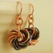 Eternity Copper Earrings - The Stylish Side of Chainmaille - Your Pick of Accent Color