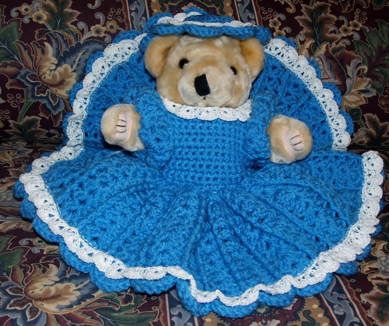 Crochet Pattern-Lacy Dress Set for 12" Teddy