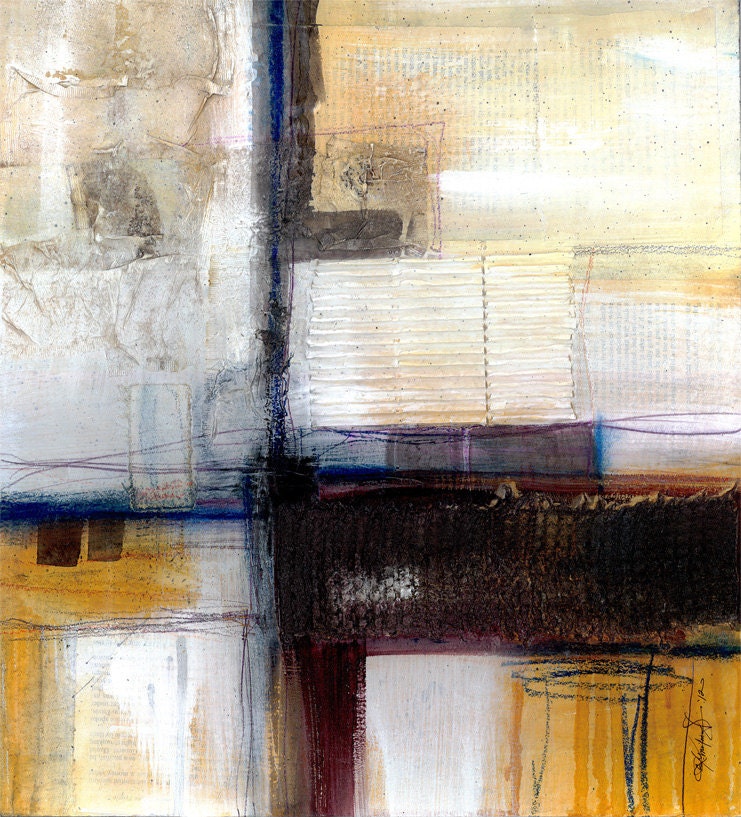 Beauteous No. 10 ... Large Original Contemporary Modern Zen mixed media art painting by Kathy Morton Stanion EBSQ