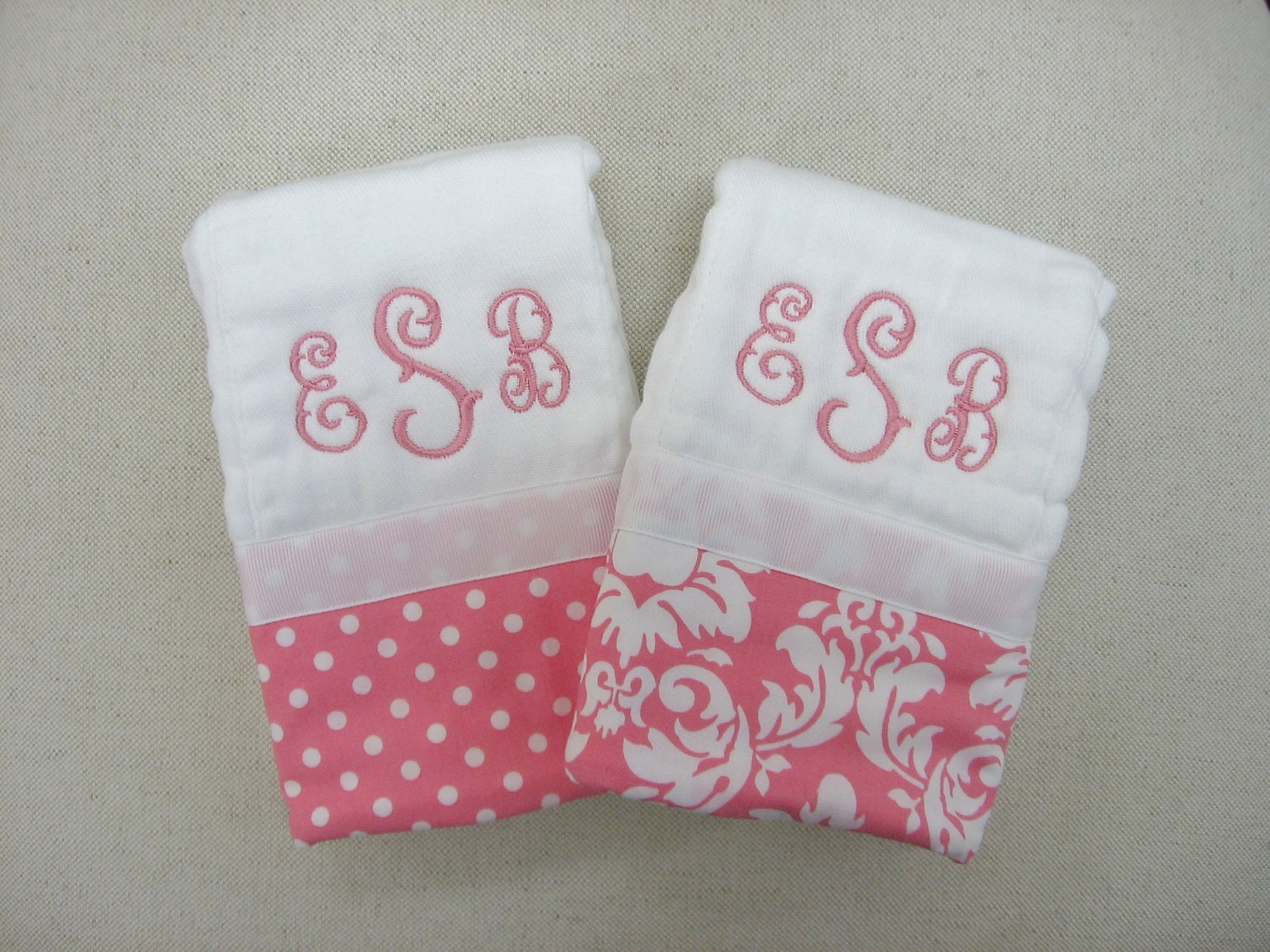 Personalized Baby Burp Cloths
