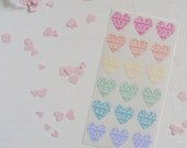 looped mini heart stickers in sorbet