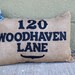 Burlap Charley Address Pillow