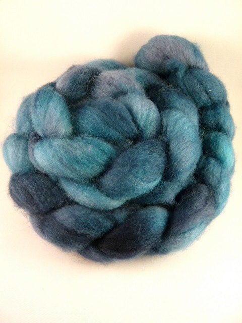 Topaz to Be Blue Hand-Dyed Superwash BFL Top 4.8 oz.