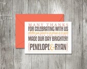 Modern Merriment Wedding Thank You