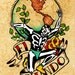 Day of the Dead Tattoo Art EL MUNDO Loteria Print 5 x 7
