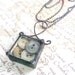 Antique Button Reliquary Necklace, Soldered Button Shadowbox Pendant, Gift for Seamstress Dressmaker