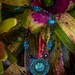 Aqua Beaded Bead Garden Necklace