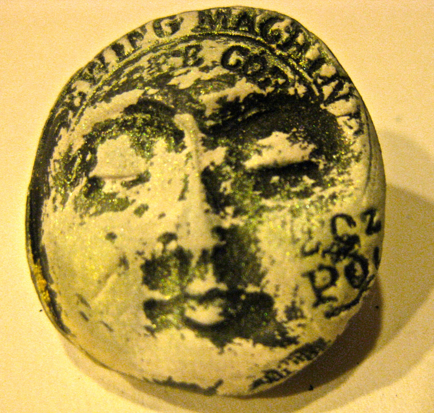 Handmade clay goddess  face jewelry craft supplies  handmade cabochon  doll jewelry supply