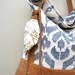 FOR JuNe/ Luella in IKAT Denim and Camel Brown Leather Accents