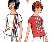 Vintage 60s Sew-Easy Girls Blouse Pattern- Size 8 Bust 26 Advance 2935