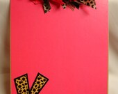 CUSTOM CLIPBOARD Leopard Letter -  You Pick Color
