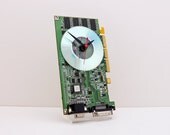 Recycled Computer Video card Circuitboard Clock