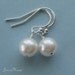 Sweet and Simple Single Pearl Drop Earrings in White or Ivory - Solitaire Pearl and Sterling Silver - Pearl Earrings - Wedding Jewelry