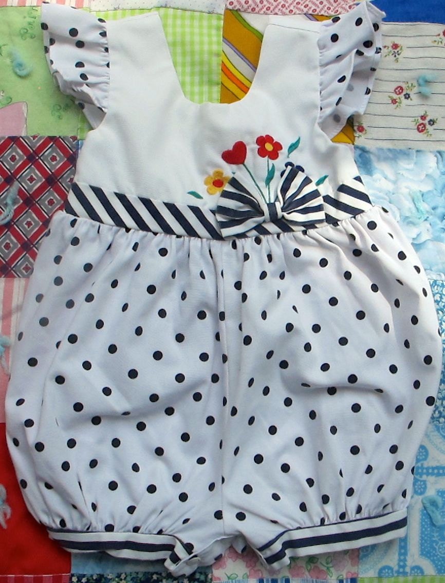 Vintage Polka Dot Romper 12-18 Months