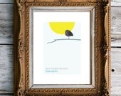 The Beatles Inspired "Here Comes the Sun"  - nursery art print