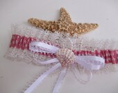 Wedding Garter , Bridal Garter , Beach Theme Wedding  , Nautical Wedding  , Wedding Garter Tradition , Lace Garter , Leg Garter , Prom