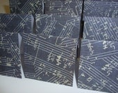 Sheet Music Mini Cards 18 blank for thank you notes