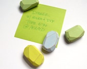 Geometric Wooden Magnets Faceted Wood Made to Order