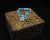 Crystal Jewelry Beaded Bracelet in Aquamarine