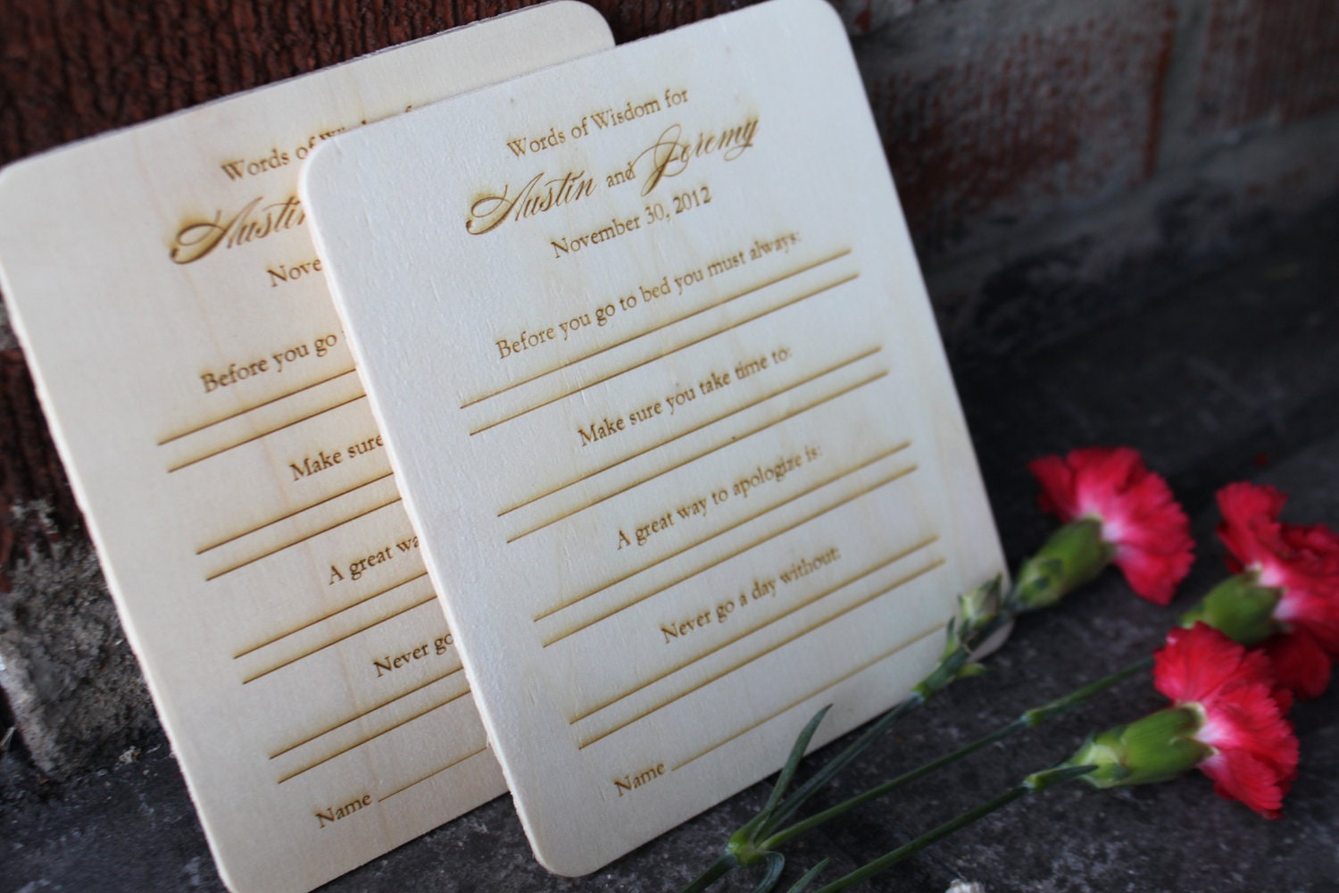 Marriage Advice for the Bride and Groom, Rustic Wedding, Bridal Shower Game / Wedding Ad-Lib