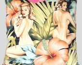 Rockabilly Pin Up Tropical Pillow Home Decor