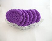 Set of Six Purple  Dish Scrubbies