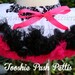 READY TO SHIP 8-9 inches Infant Pettiskirt Damask, Hot Pink, Black and White Pettiskirt Infant size