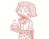La Cocinera Limited Edition Gocco Screenprint