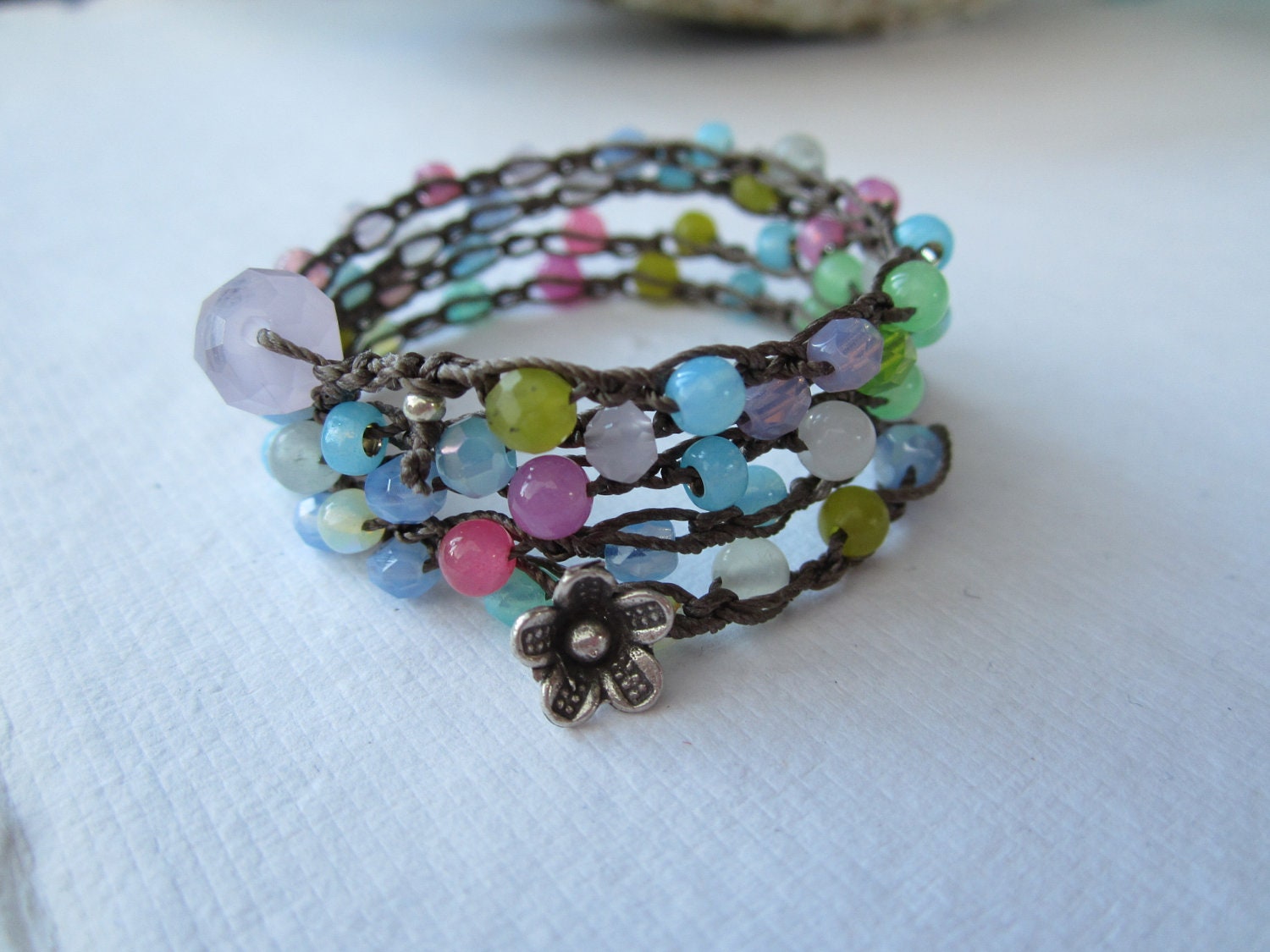 Opal wrap bracelet or necklace