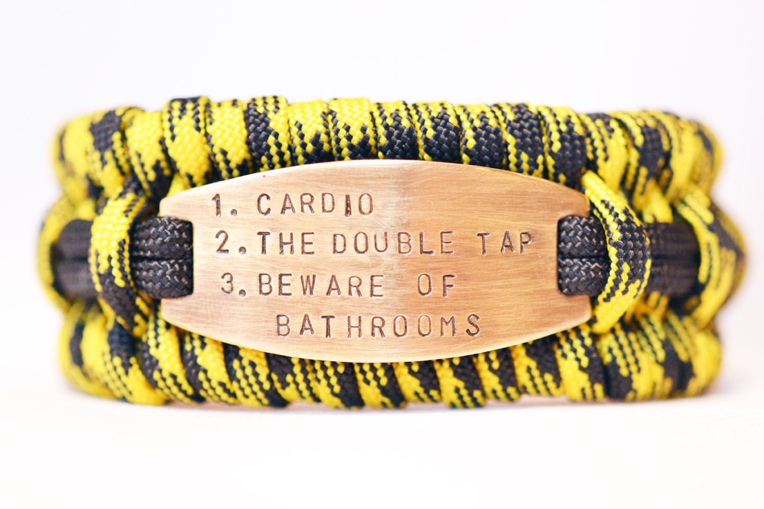 When Zombies Attack - paracord survival bracelet with Zombieland quote