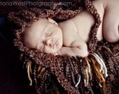 Brown Knit Pixie Newborn Hat Photo Prop- Other colors also available