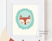 Foxy : Fox Art Print - 8x10 Giclee print
