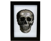Anatomical Skull - Framed Cross Stitch