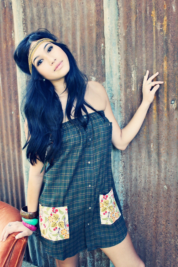 Custom Made For You. Poor Pitiful Pearl Flannel Tube Dress/ Skirt