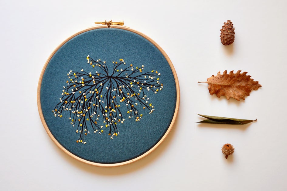 Bush Tree III - original mixed media hanging wall