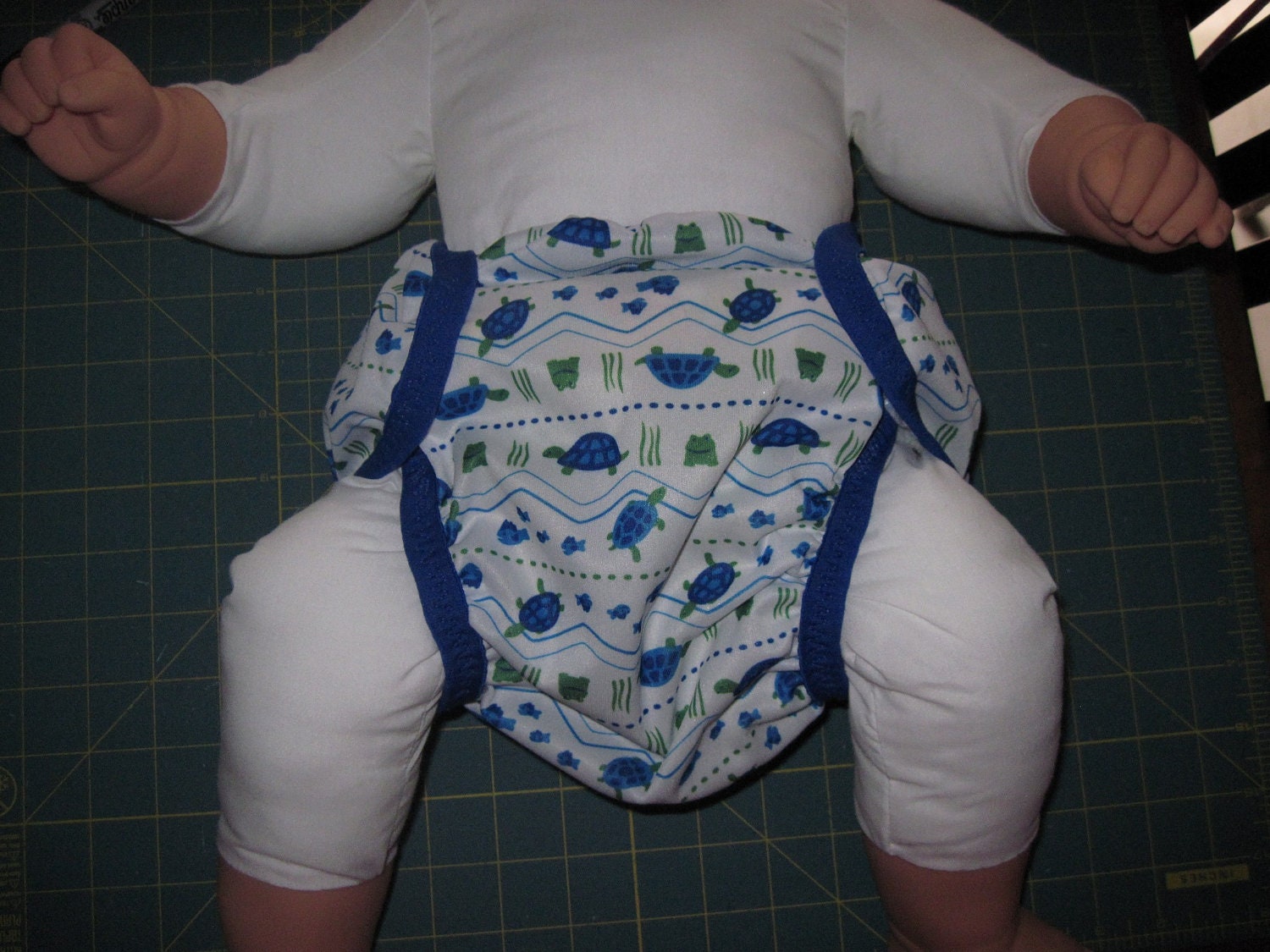 Turtle Print PUL Diaper Cover sizes XS to XL