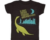 KIDS YOUTH / Loch Ness Monster - T-shirt Tee Shirt Crew Neck Boy Girl Toddler Children New York NYC Cool Funny Awesome Tri Black Tshirt
