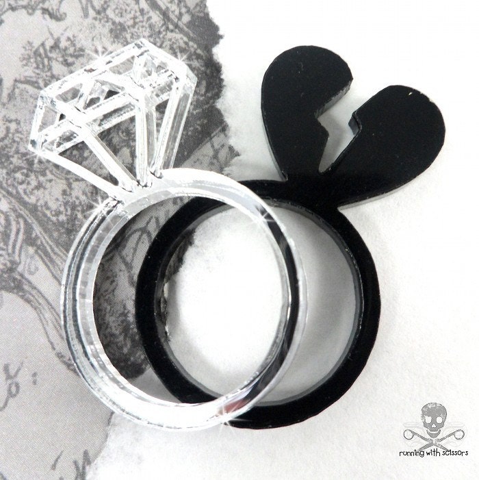 BROKEN PROMISES - Layered Laser Cut Acrylic Ring
