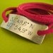 Latitude and Longitude Bracelet -Aluminum & Suede Wrap Bracelet- custom stamped