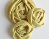 Old Gold Satin Swirl Flowers
