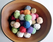 Seed Bombs -  Rainbow assortment of seeded paper balls made of handmade paper & wildflower seeds - Ecofriendly garden wedding favor