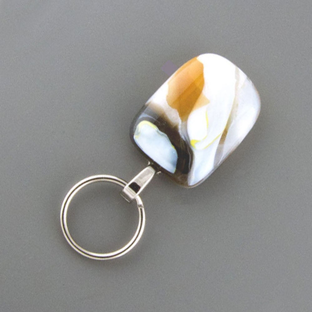 Magnetic Name Badge Holder, Magnetic Eyeglass Holder, amber, brown and white