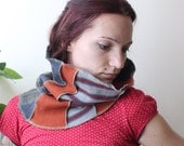 unisex cowl scarf gray corduroy fall fashion