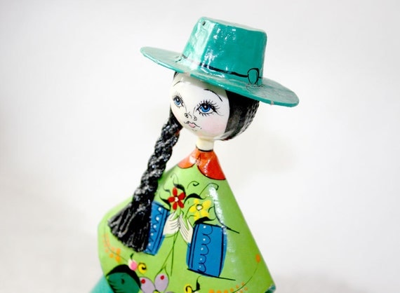 South American Paper Mache Doll Figure