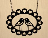 Love Birds Necklace - Laser Cut Acrylic (C.A.B. Fayre Original Design)