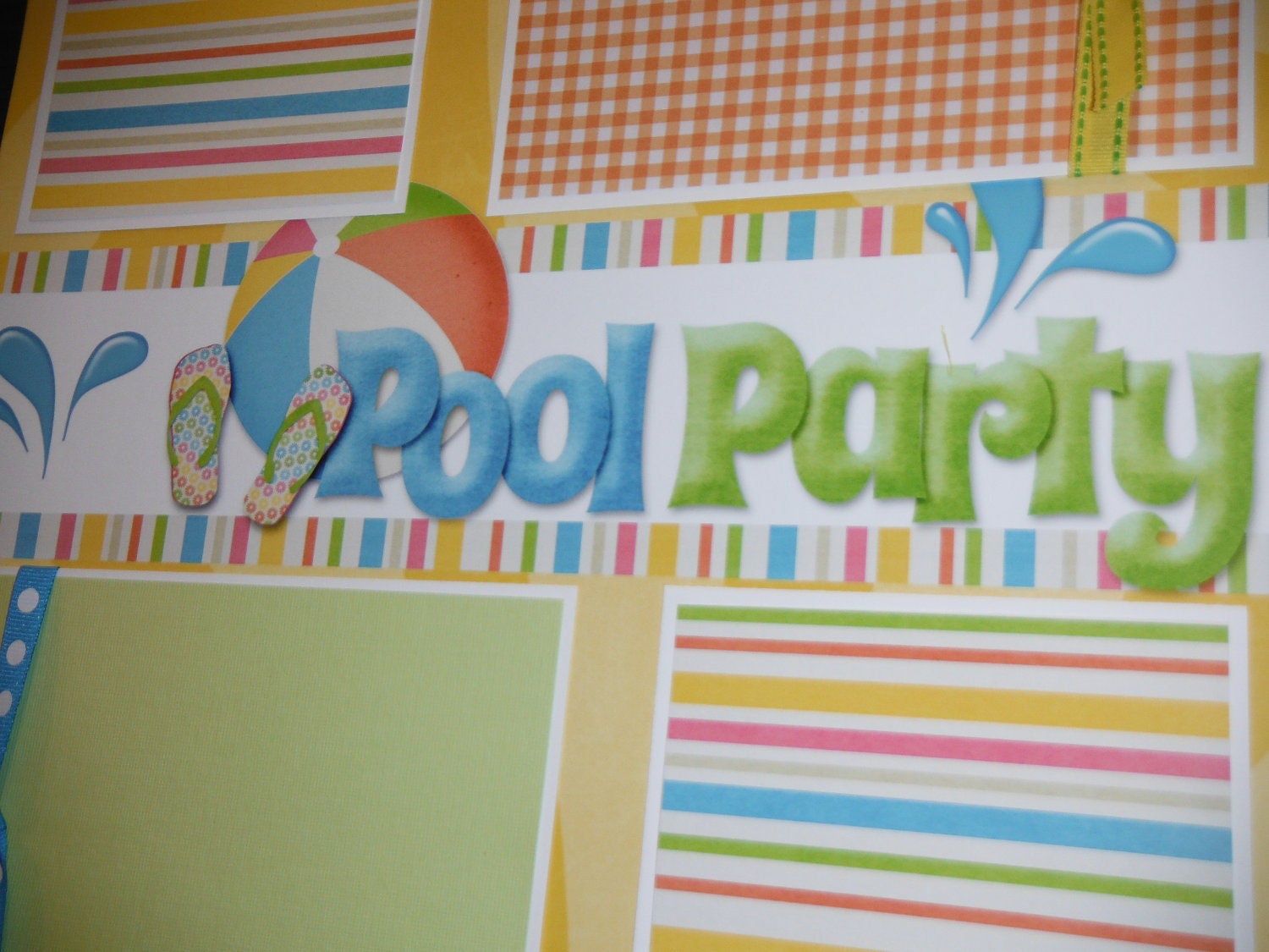 Pool Party Premade 12x12 Scrapbook Pages for the Beach Boy GIRL SUMMER