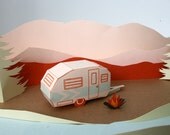 letterpress tag a long camper DIY 3D card