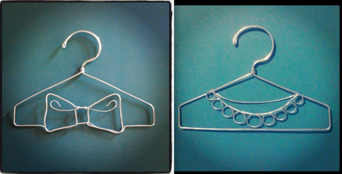 Set of Two Hangers Wedding Bow Tie and Necklace Lady and Gentleman Decorative Hangers Door Hanger Party Favor Engagement Gift