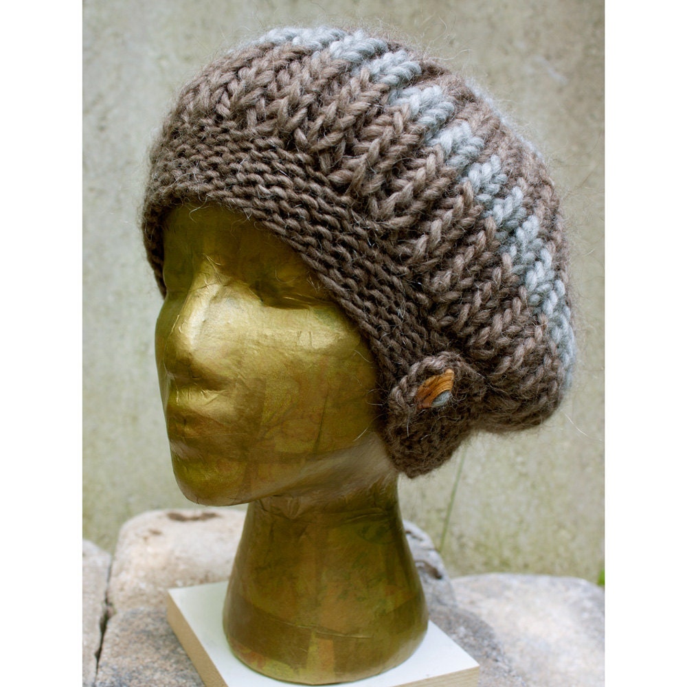 Slouch Hat with Wooden Buttons - HuzzahHandmade